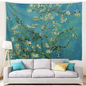 XL Almond Blossom Branches Vincent Van Gogh Big Floral Wall Art Tapestry New